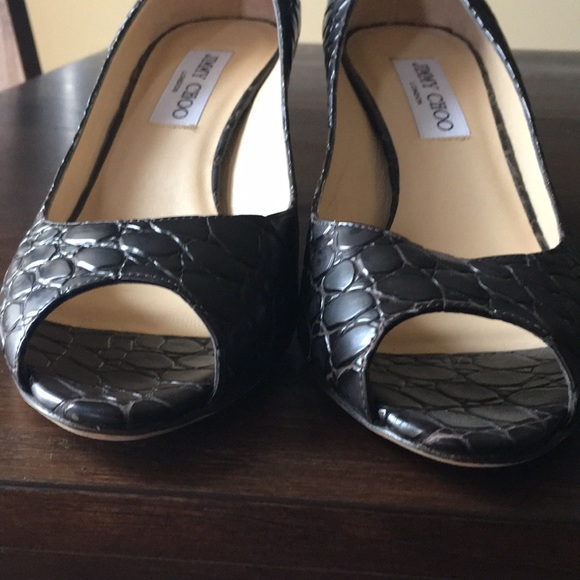 Jimmy Choo brown brown croc pattern heels - Picture 5 of 6